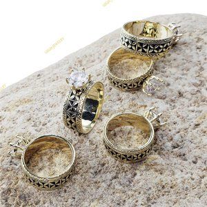 14k gold plated over brass Polynesian tribal rings